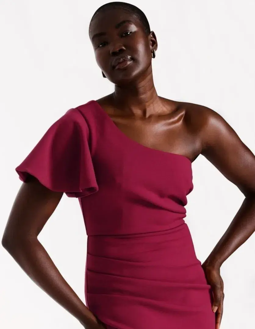 Wayne Cooper Crimson Midi Dress Size AU 10 for rent on The Volte - main image