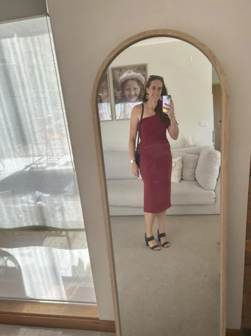 Wayne Cooper Crimson Midi Dress Size AU 10 for rent on The Volte - main image