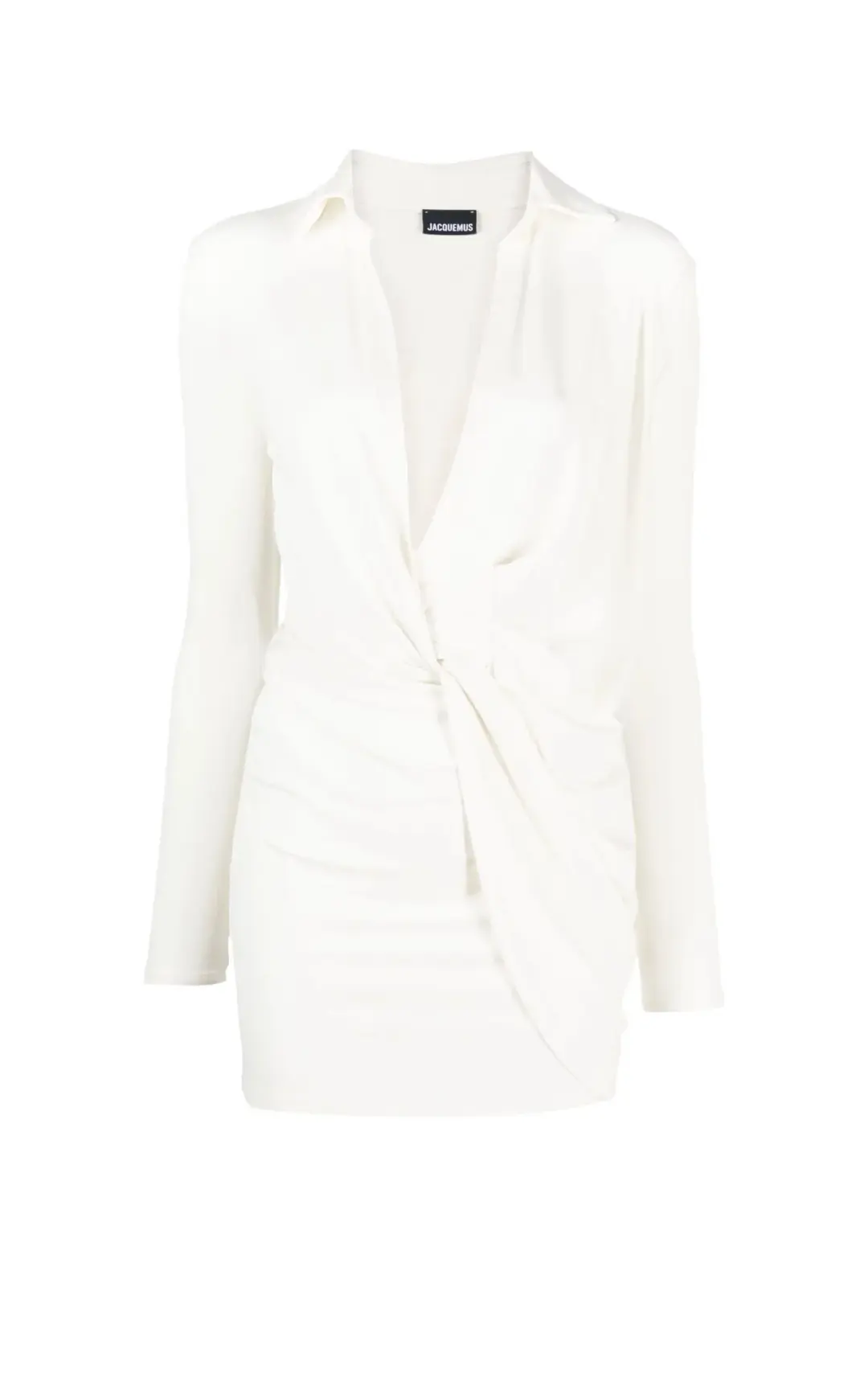 Jacquemeus La Robe Bahia Jersey Mini Dress Cream Size 8 for rent on The Volte - main image