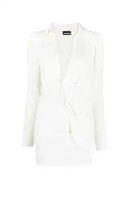 Jacquemeus La Robe Bahia Jersey Mini Dress Cream Size 8 for rent on The Volte - image 4