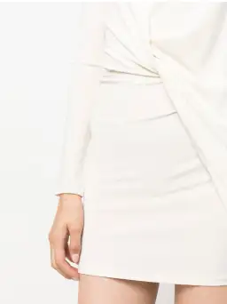 Jacquemeus La Robe Bahia Jersey Mini Dress Cream Size 8 for rent on The Volte - image 2