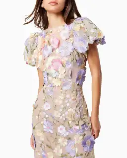 Elliatt Astraea 3D Lace Maxi Dress In Purple Size S/Au 8 for rent on The Volte - image 4