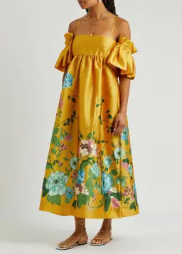 Alemais Dana Midi Dress in Marigold Size 8 for rent on The Volte - image 1