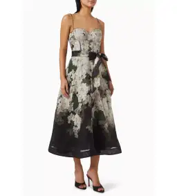 Zimmermann Balance Picnic Dress in Black Hydrangea Size 2/ AU 12 for rent on The Volte - image 1