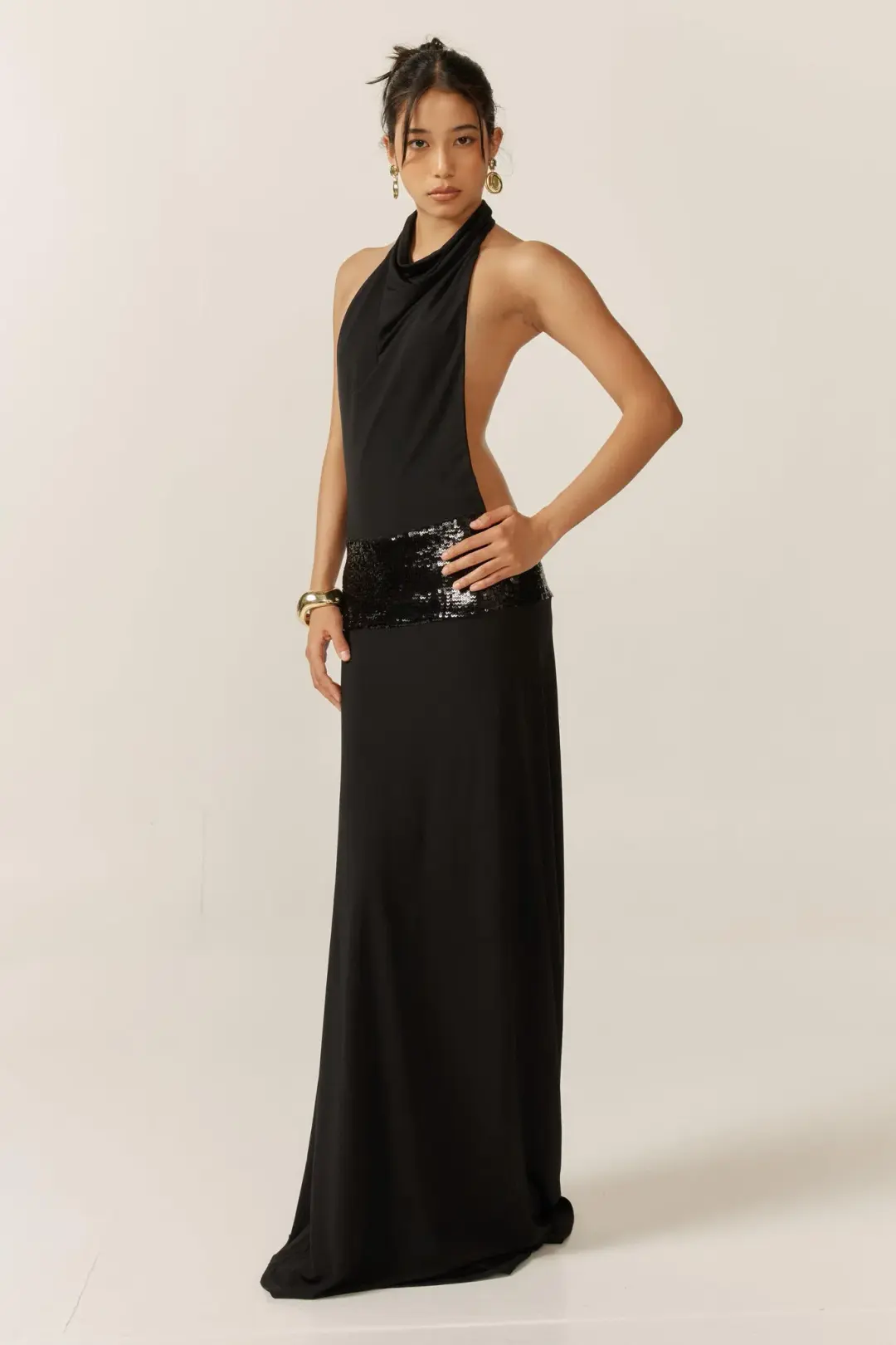 Ance Gria Adele Gown Black Size S / AU 8 for rent on The Volte - main image