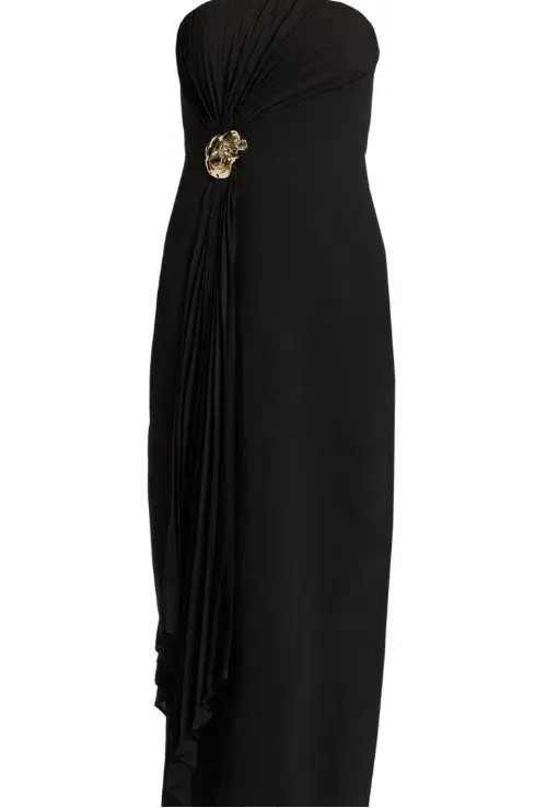 Acler Whitnell Bandeau Midi Black Dress Size AU 8 for rent on The Volte - main image