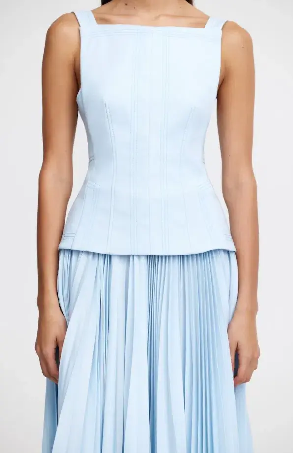 Acler Hollinshill Maxi Dress Baby Blue Size 16 for rent on The Volte - main image