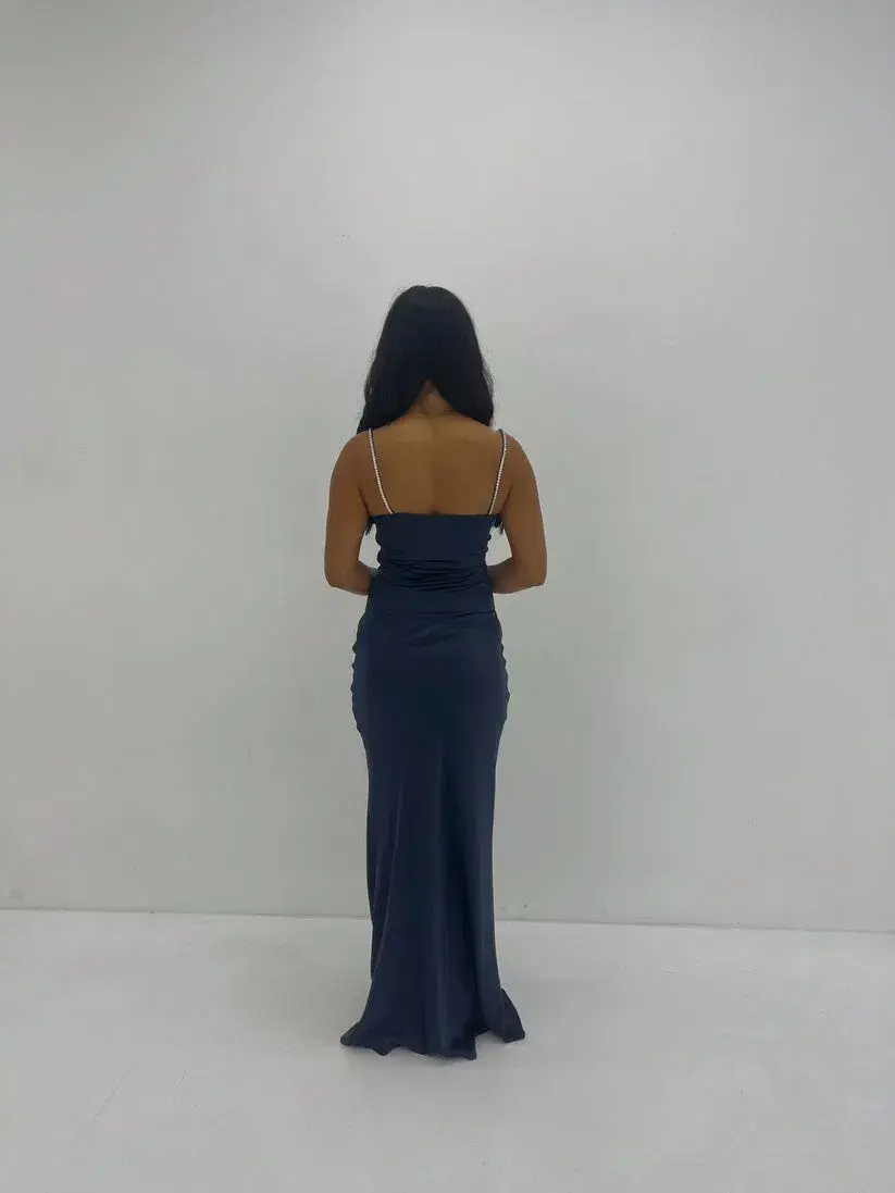 Natalie Rolt Cecilia Gown Maxi Navy Size AU 8 for rent on The Volte - main image