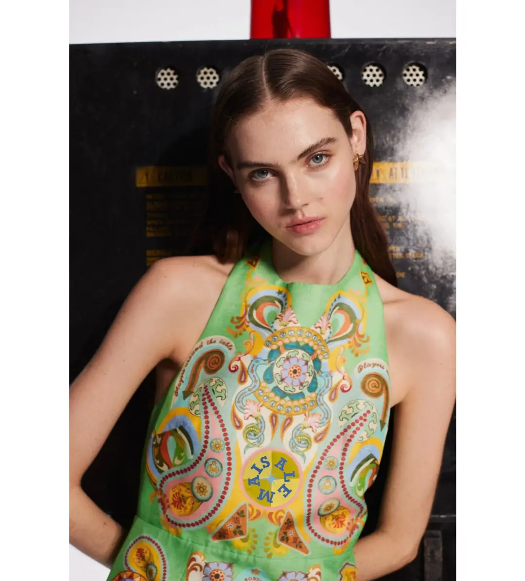 Alemais Pinball Print Mini Dress Multi Size AU 10 for rent on The Volte - main image