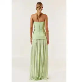 She is OLLÁ Nicolette Maxi Dress Green Size AU 6 for rent on The Volte - image 4