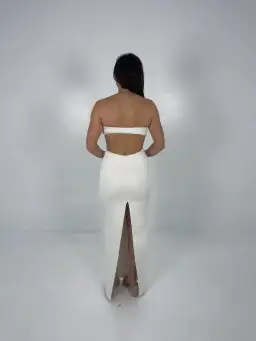 Natalie Rolt White Carmen Gown Size 8 for rent on The Volte - image 2