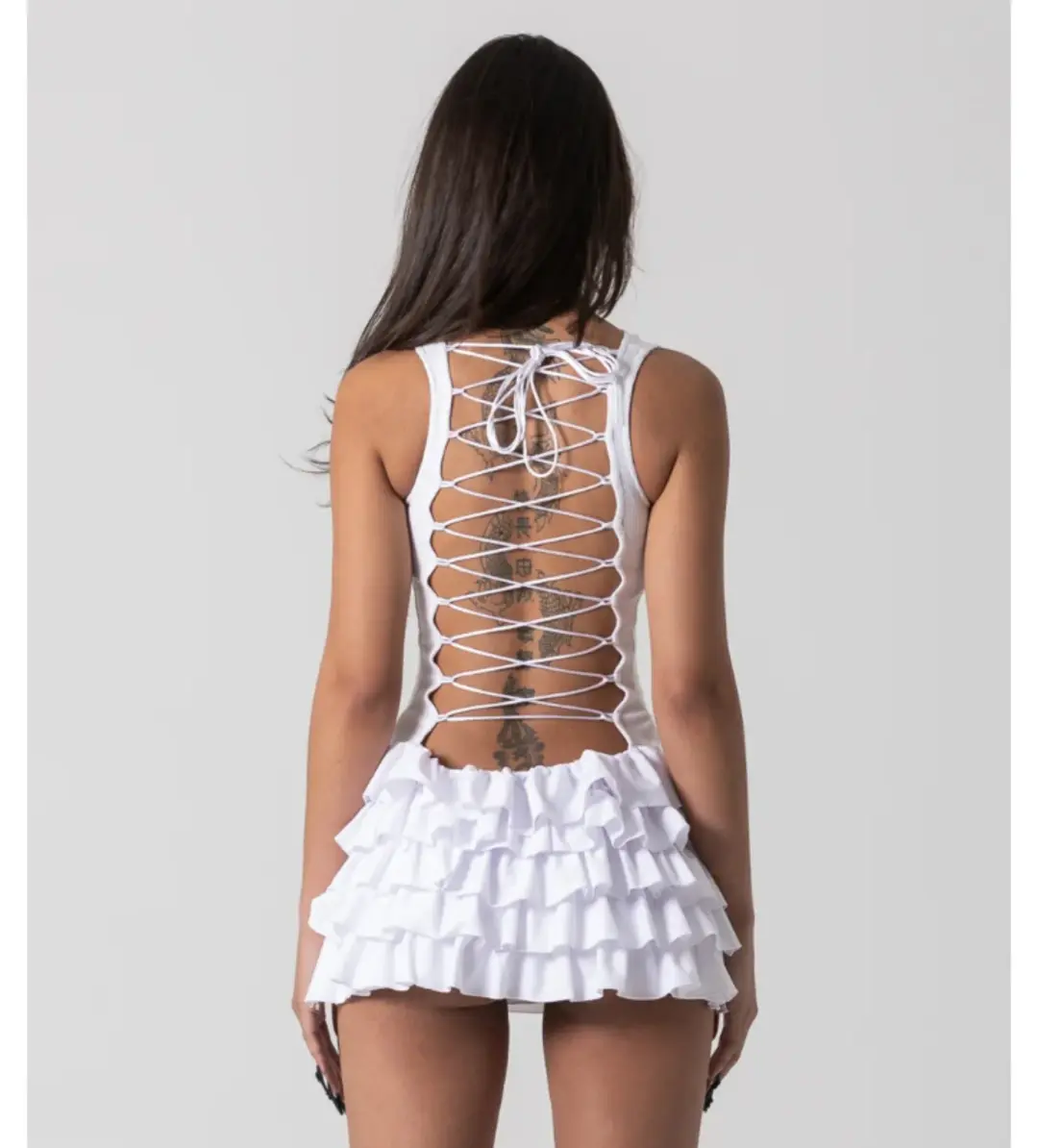 Bye Bambi Yurah Mini Dress White Size M / Size AU 10 for rent on The Volte - main image