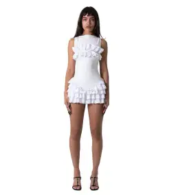 Bye Bambi Yurah Mini Dress White Size XS / Size AU 6 for rent on The Volte - image 1