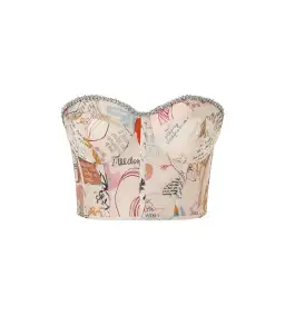 Zimmermann Crush Paneled Bodice and Shorts Set in Dear Diary Print Size 6