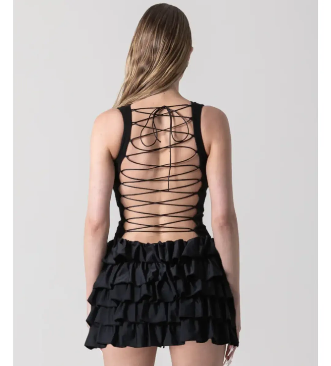 Bye Bambi Yurah Mini Dress Black Size XS / Size AU 6 for rent on The Volte - main image