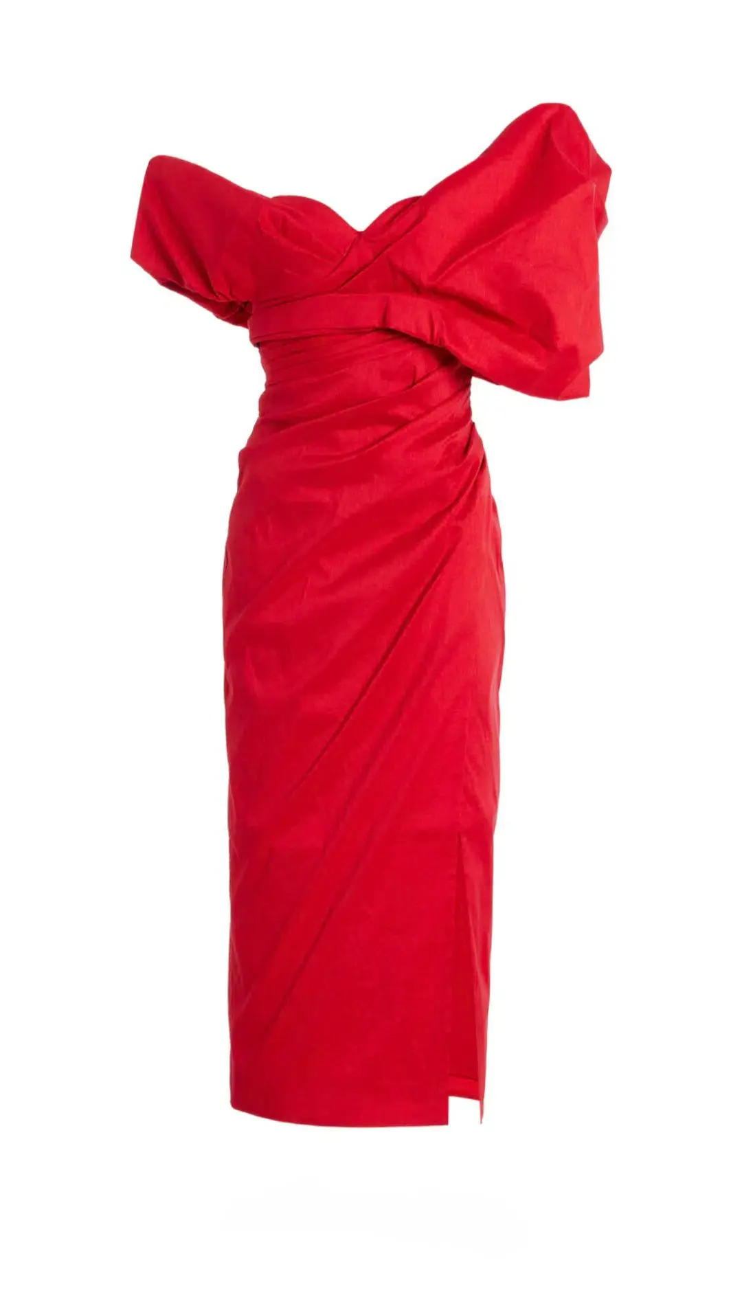 Rachel Gilbert Gia Midi Dress Red 3 / AU 12 for rent on The Volte - main image