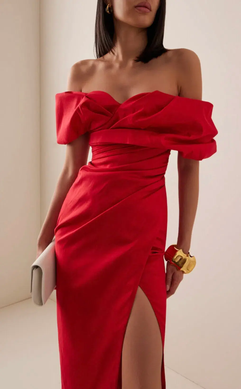 Rachel Gilbert Gia Midi Dress Red 3 / AU 12 for rent on The Volte - main image