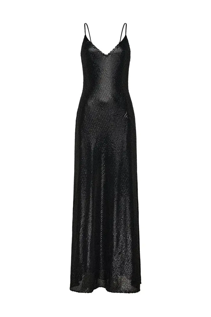 Manning Cartell High Voltage Slip Maxi Dress Black Size 10 for rent on The Volte - main image