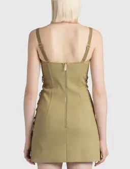 Dion Lee Laced Bonded Mini Dress Brown Size M / Size AU 10 for rent on The Volte - image 4