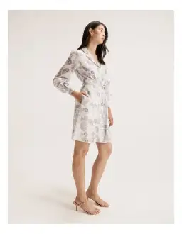 Review Poetic Bloom Mini Dress in Ivory Size 12 for rent on The Volte - image 3