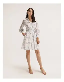 Review Poetic Bloom Mini Dress in Ivory Size 12 for rent on The Volte - image 1