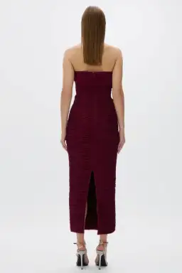 Rachel Gilbert Jensen Maxi Dress Merlot Size 8 for rent on The Volte - image 3