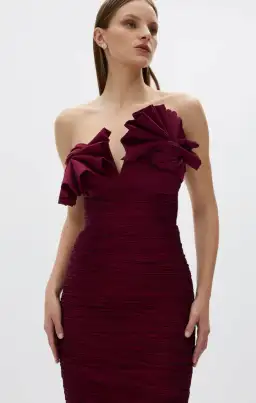 Rachel Gilbert Jensen Maxi Dress Merlot Size 8 for rent on The Volte - image 5