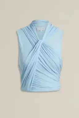 Scanlan Theodore Mesh Drape Top & Skirt Pale Blue Size 10 for rent on The Volte - image 5