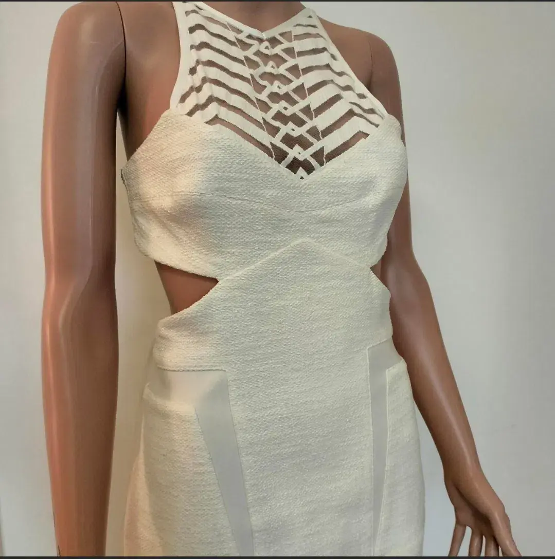 Manning Cartell Siamiese Twins Midi Dress Cream Size 10 for rent on The Volte - main image