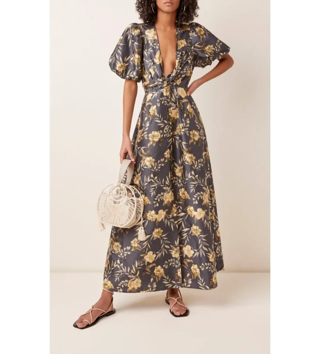 Sir The Label Silk Maxi Dress in Carmen Floral Print Size 2 / AU 10 for rent on The Volte - main image