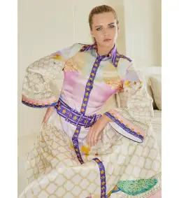 Mackenzie Mode Moonlight Silk Maxi Dress Print Size AU 16 for rent on The Volte - image 5