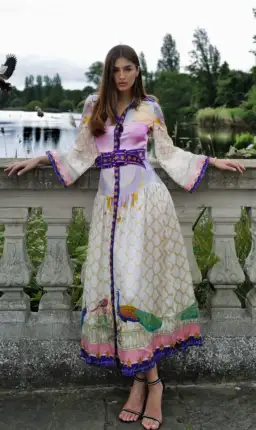 Mackenzie Mode Moonlight Silk Maxi Dress Print Size AU 16 for rent on The Volte - image 3