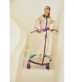 Mackenzie Mode Moonlight Silk Maxi Dress Print Size AU 16 for rent on The Volte - image 1