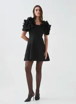 Aje Twyla Mini Dress in Black Size AU 8