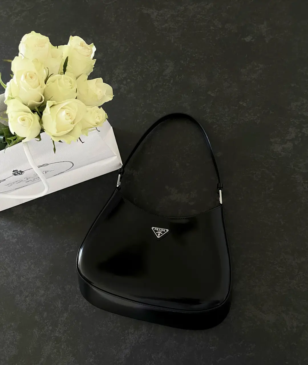 Prada Black Cleo Shoulder Bag for rent on The Volte - main image