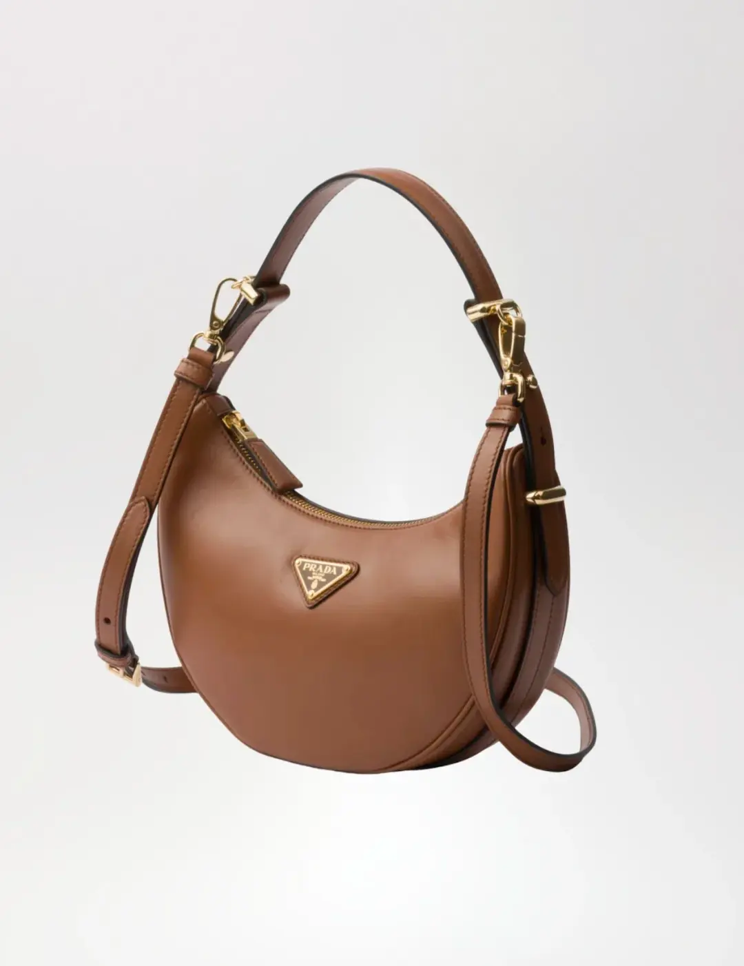 Prada Brown Arqué Shoulder Bag for rent on The Volte - main image