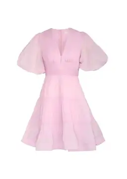 Zimmermann Pleated Mini Dress Pink Size 2 / AU 12 for rent on The Volte - image 4