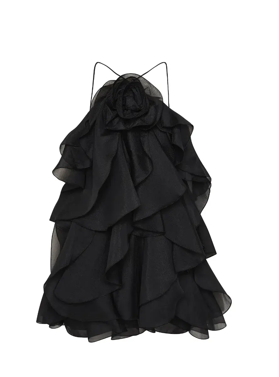 Aje Pandorea Mini Dress Black Size 8 for rent on The Volte - main image