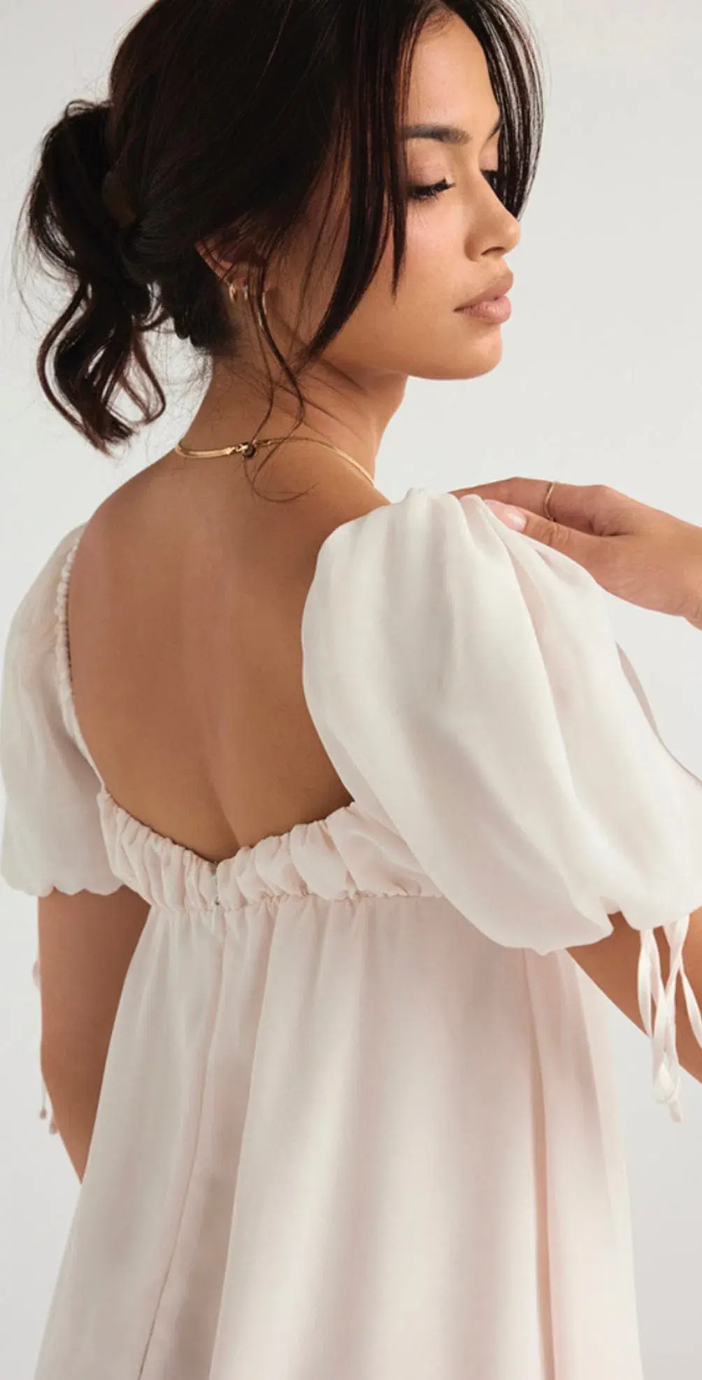 House of CB princess ivory Georgette dress size XS for rent on The Volte - main image