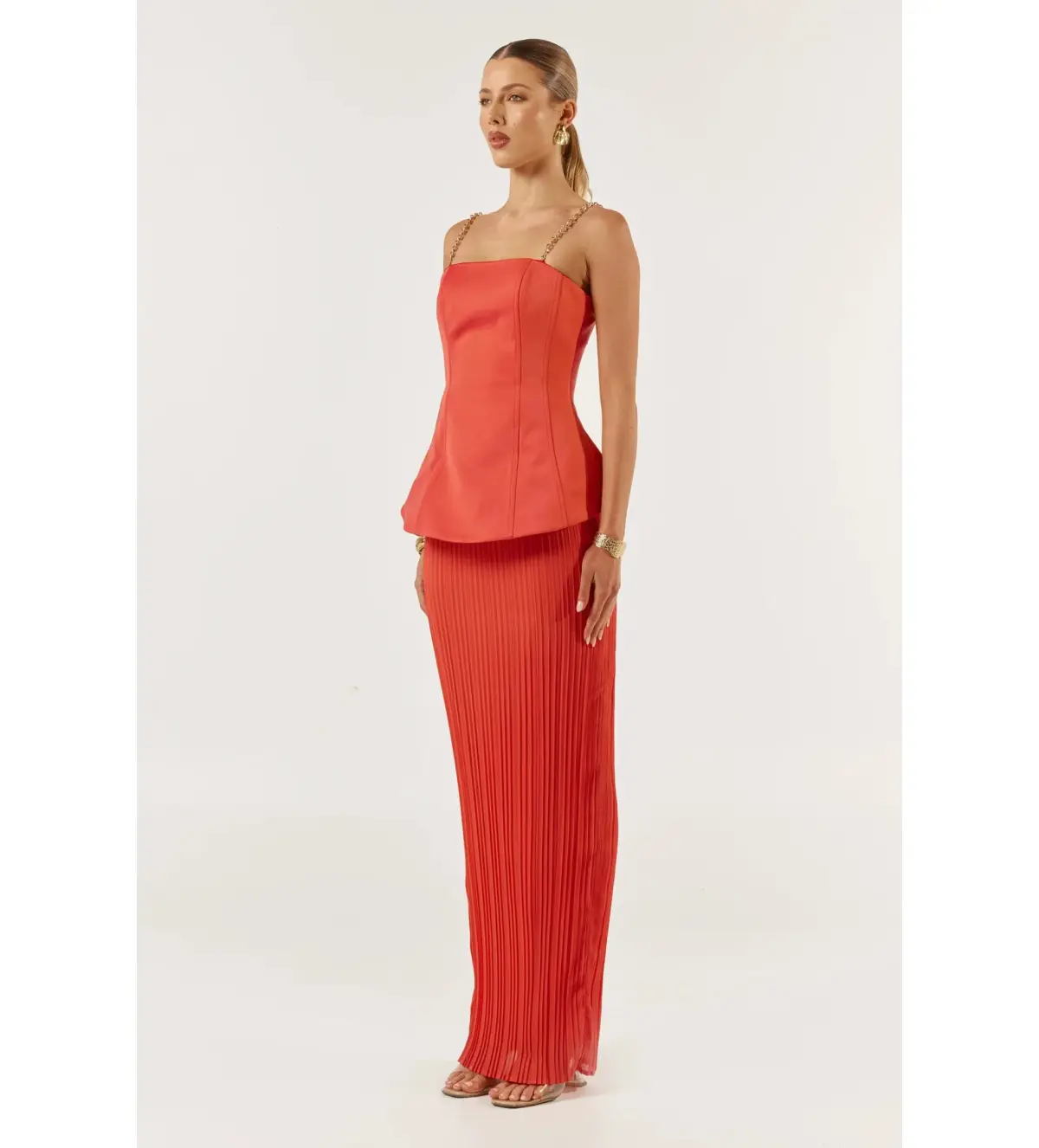 She is OLLÁ Marcelle Maxi Dress Red Size S/AU 8 - Image 3