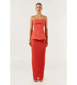 She is OLLÁ Marcelle Maxi Dress Red Size S/AU 8 for rent on The Volte - image 2