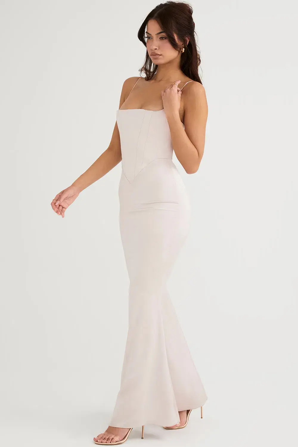 House of CB Olivette Corset Dress Blush Size 10 for rent on The Volte - main image