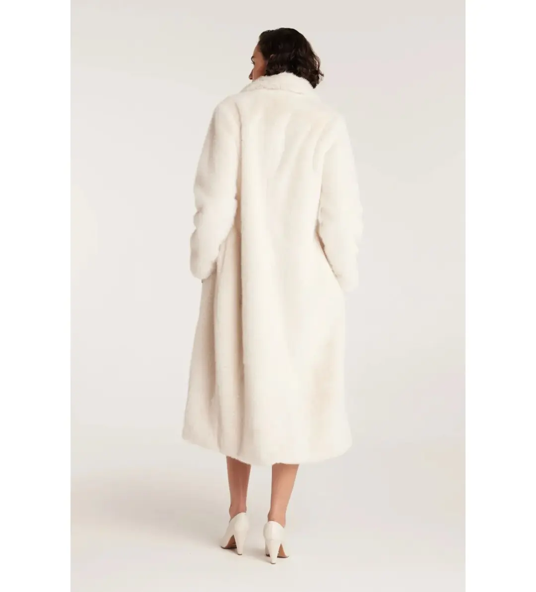 Perri Cutten The Shag Coat Ecru One Size M/AU 10 for rent on The Volte - main image