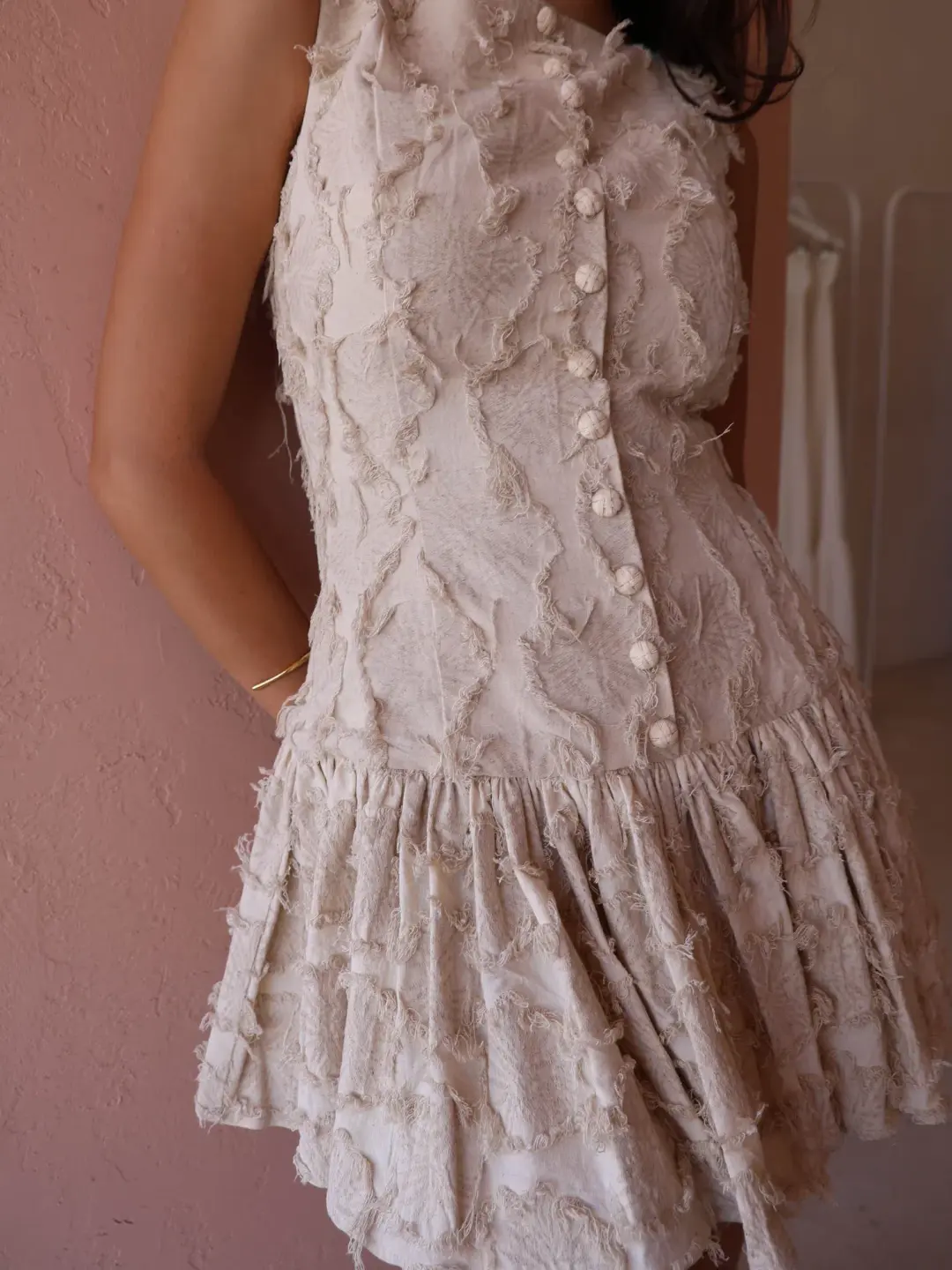 Roame Basil Mini Dress In Dandelion Size 10 for rent on The Volte - main image