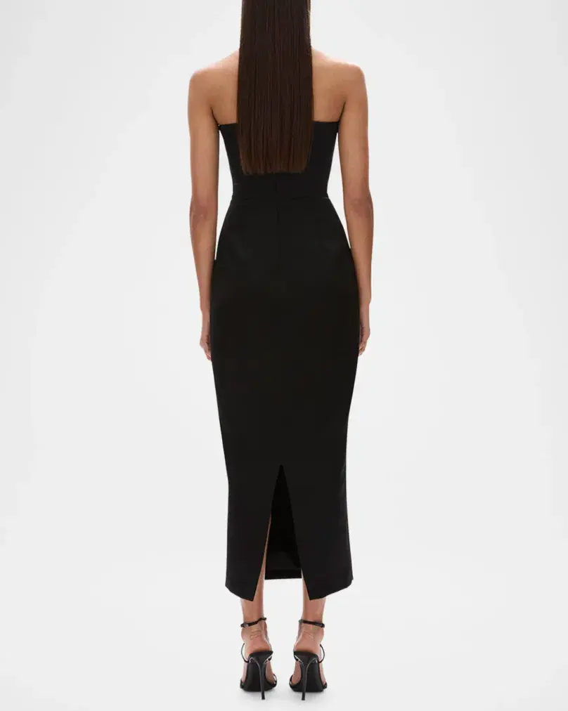 Rachel Gilbert Lorna Dress Gown Midi in Black Size 2 / Size AU 10 for rent on The Volte - main image