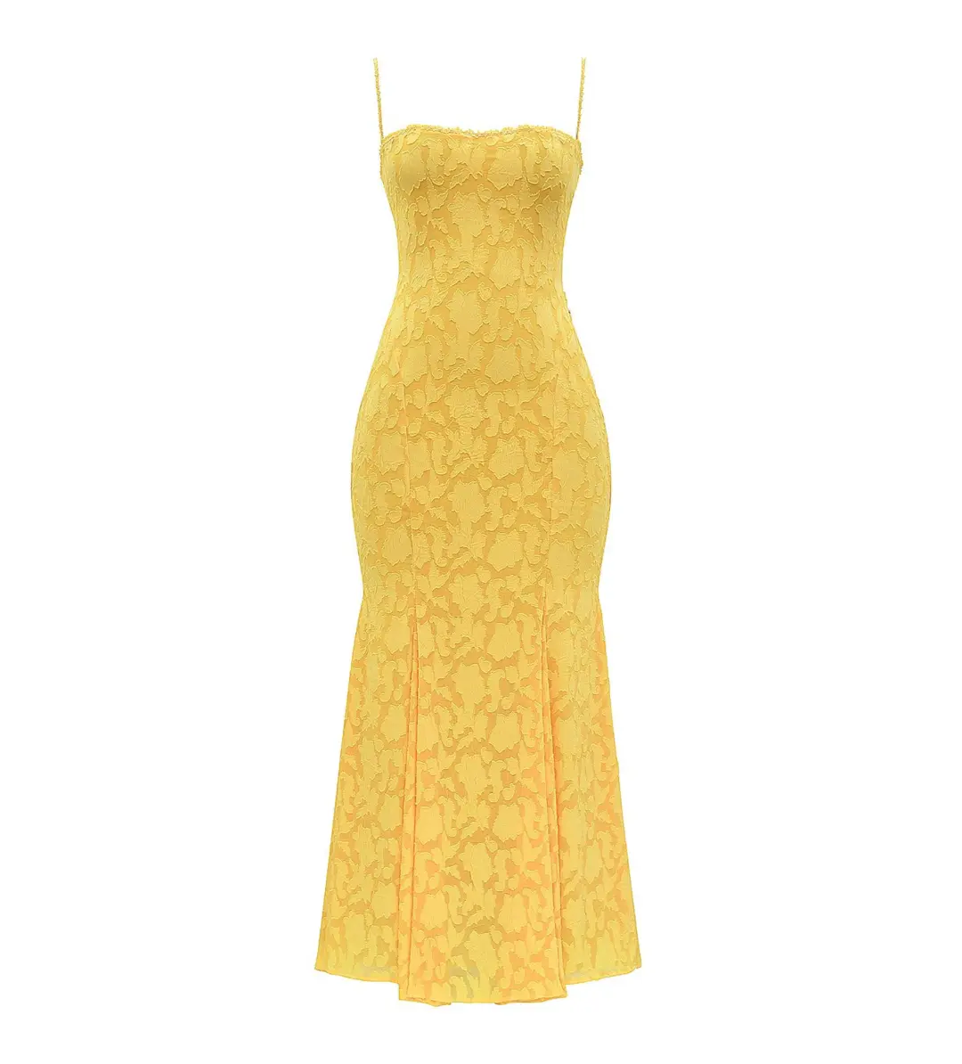 House of CB Joan Lace Up Back Maxi Dress Apricot Size XS/AU 6 for rent on The Volte - main image