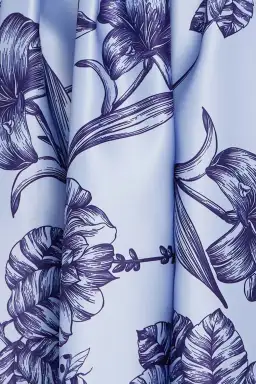 Leo Lin Norine Bustier Midi Dress Harmony Print in Hyacinth Size AU 6 for rent on The Volte - image 5