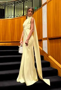 Alamour The Label Gown Custom Yellow Size 4 for rent on The Volte - image 1