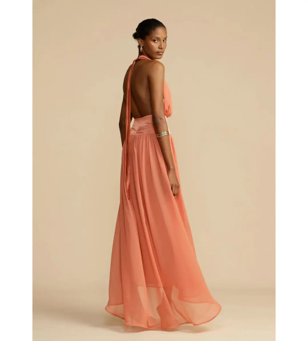 Arcina Ori Serena Maxi Dress Coral Size S / AU 8 for rent on The Volte - main image