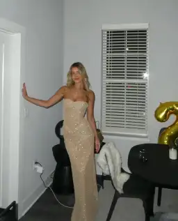 Mirror Palais Starlite Glitter Mesh Dress Diamond Sand Size XS / AU 6 for rent on The Volte - image 5